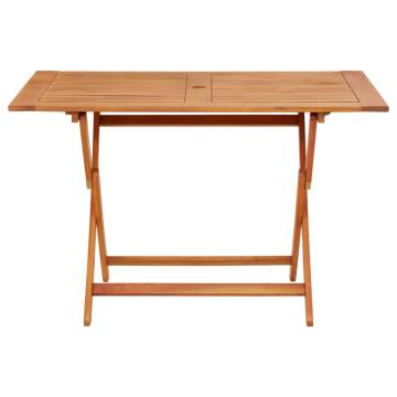 Folding Garden Table - Solid Eucalyptus Wood | Hipomarket