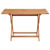 Folding Garden Table - Solid Eucalyptus Wood | Hipomarket