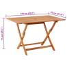 Folding Garden Table - Solid Eucalyptus Wood | Hipomarket