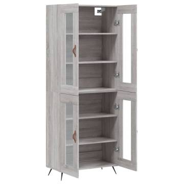 Highboard Grey Sonoma - Stylish Storage Solution | HipoMarket