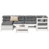 7 Piece Garden Sofa Set White Solid Wood Pine Colour white Number of 1 