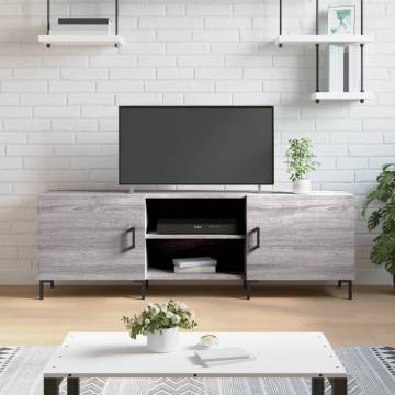 Stylish Grey Sonoma TV Cabinet - Engineered Wood 150x30x50 cm