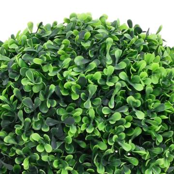 Artificial Boxwood Plants - 2 Pcs, Ball Shaped, 37 cm Green