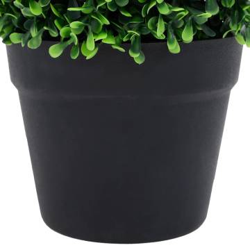 Artificial Boxwood Plants - 2 Pcs, Ball Shaped, 37 cm Green