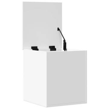 Storage Box White 40x42x46 cm - Durable Wooden Organizer