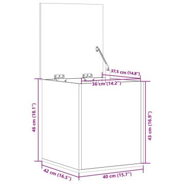 Storage Box White 40x42x46 cm - Durable Wooden Organizer