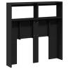 Stylish LED Headboard Cabinet in Black - 100x17x102 cm