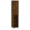 Elegant Highboard Brown Oak | 34.5x34x180 cm - Hipomarket