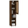 Elegant Highboard Brown Oak | 34.5x34x180 cm - Hipomarket