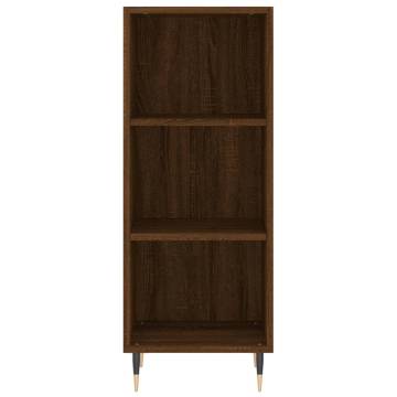 Elegant Highboard Brown Oak | 34.5x34x180 cm - Hipomarket