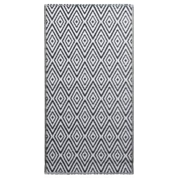 Stylish Outdoor Carpet White and Black 80x150 cm - HipoMarket