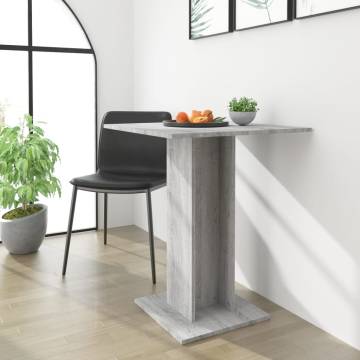 Bistro Table Grey Sonoma 60x60x75 cm | Stylish Engineered Wood