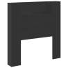 Stylish Black Headboard Cabinet with LED | 100x16.5x103.5 cm