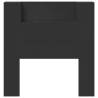 Stylish Black Headboard Cabinet with LED | 100x16.5x103.5 cm