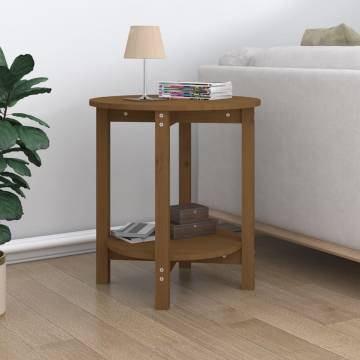 Honey Brown Coffee Table Ø 55x60 cm - Solid Pine Wood