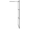 Walk-in Shower Wall with Shelf Black 115x195 cm | Hipomarket