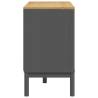 Chest of Drawers FLORO Grey Solid Wood Pine - Timeless Storage