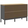 Chest of Drawers FLORO Grey Solid Wood Pine - Timeless Storage