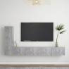 3 Piece TV Cabinet Set Concrete Grey Engineered Wood Colour concrete grey Quantity in Package 3 Width 100 cm 