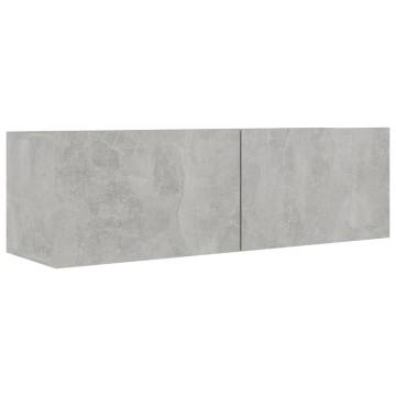 3 Piece TV Cabinet Set - Concrete Grey Engineered Wood