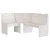 Corner Bench 151 cm Solid Wood Pine White - Stylish Comfort