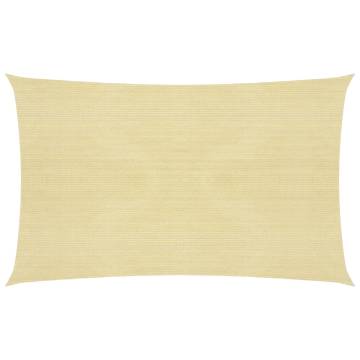 Beige HDPE Sunshade Sail 3x5m | UV & Mold Resistant