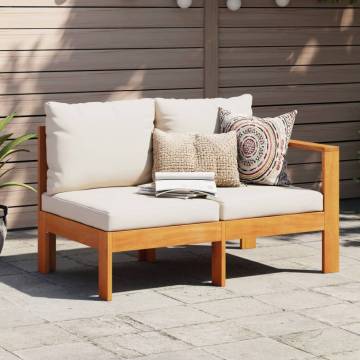 Stylish Garden Sofa 2-Seater with Armrest | Solid Acacia Wood