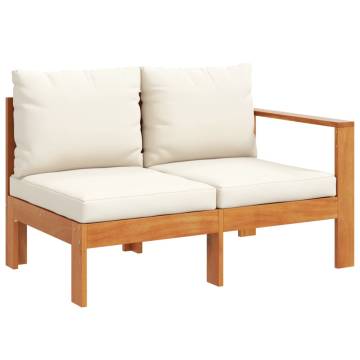 Stylish Garden Sofa 2-Seater with Armrest | Solid Acacia Wood