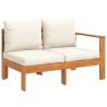 Stylish Garden Sofa 2-Seater with Armrest | Solid Acacia Wood