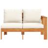 Stylish Garden Sofa 2-Seater with Armrest | Solid Acacia Wood