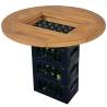 Beer Crate Tabletop Teak 70 cm - Ideal for Parties & Outdoor Fun