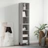 Highboard Grey Sonoma 34.5x32.5x180 cm Engineered Wood Colour grey sonoma Quantity in Package 1 Model 3 shelves 