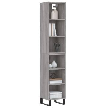 Highboard Grey Sonoma - Stylish Engineered Wood Storage