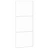 Sliding Door White 90x205 cm - Tempered Glass & Aluminium