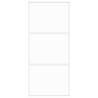 Sliding Door White 90x205 cm - Tempered Glass & Aluminium