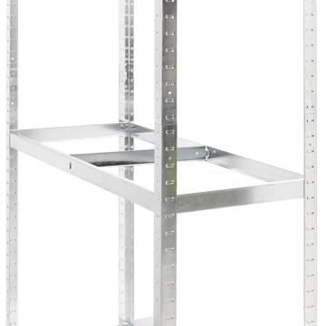 2-Layer Tire Racks - Silver Steel Storage | HipoMarket UK