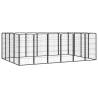 20-Panel Dog Playpen Black 50x100 cm Powder-coated Steel Size 300 x 200 x 100 cm Quantity in Package 1 