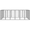 20-Panel Dog Playpen Black 50x100 cm | Durable & Safe