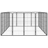 20-Panel Dog Playpen Black 50x100 cm | Durable & Safe