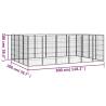 20-Panel Dog Playpen Black 50x100 cm | Durable & Safe