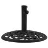 Sturdy Black Umbrella Base - 48x48x33 cm Cast Iron