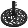 Sturdy Black Umbrella Base - 48x48x33 cm Cast Iron