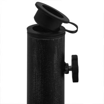 Sturdy Black Umbrella Base - 48x48x33 cm Cast Iron