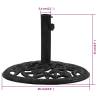 Sturdy Black Umbrella Base - 48x48x33 cm Cast Iron