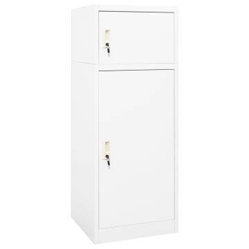 Saddle Cabinet White 53x53x140 cm Steel - Horse Tack Storage