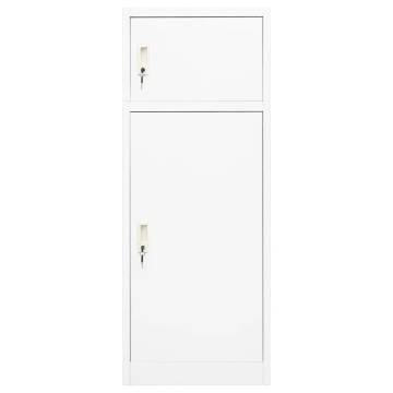 Saddle Cabinet White 53x53x140 cm Steel - Horse Tack Storage