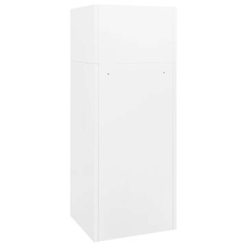 Saddle Cabinet White 53x53x140 cm Steel - Horse Tack Storage