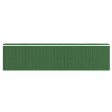 Garden Shed Green 192x855x223 cm | Galvanised Steel Storage