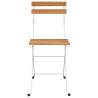 Folding Bistro Chairs 2 pcs - Solid Acacia & Steel