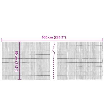 Garden Fence 600x80 cm Reed - Durable Privacy Screen